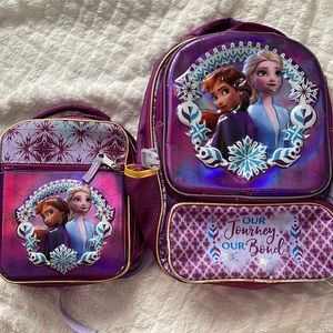 Frozen Backpack with lunch bag - Pre Loved!